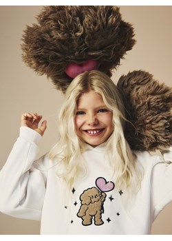 Reserved - Bawełniana bluza z aplikacją Boffie & Poko - złamana biel ze sklepu Reserved w kategorii Bluzy dziewczęce - zdjęcie 187583443