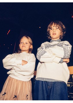 Reserved - Bluza z kokardą - złamana biel ze sklepu Reserved w kategorii Bluzy dziewczęce - zdjęcie 187583453