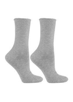 Moraj SMD300-002 Medical skarpety za kostkę, prążkowany ściągacz light grey melange ze sklepu kontri.pl w kategorii Skarpetki damskie - zdjęcie 187584202