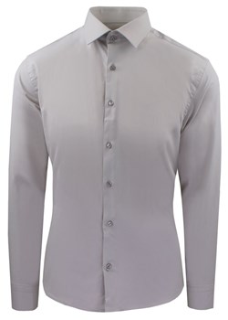 Męska Koszula Wizytowa, Taliowany Krój - Victorio - Popielata KSDWVCTO830SL ze sklepu JegoSzafa.pl w kategorii Koszule męskie - zdjęcie 187584243