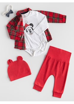 Reserved - Bawełniany komplet Mickey Mouse - czerwony ze sklepu Reserved w kategorii Komplety niemowlęce - zdjęcie 187584392