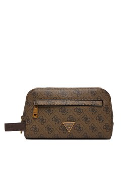 Kosmetyczka Guess PMMILO P5461 Brązowy ze sklepu eobuwie.pl w kategorii Kosmetyczki - zdjęcie 187584661