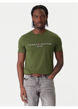 Tommy Hilfiger T-Shirt Logo MW0MW11797 Zielony Regular Fit ze sklepu MODIVO w kategorii T-shirty męskie - zdjęcie 187585400