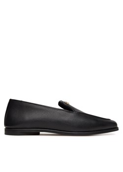 Tommy Hilfiger Lordsy Th Leather Loafer FW0FW09319 Czarny ze sklepu MODIVO w kategorii Lordsy damskie - zdjęcie 187585450