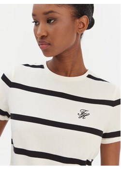 Tommy Hilfiger T-Shirt Script WW0WW47809 Beżowy Regular Fit ze sklepu MODIVO w kategorii Bluzki damskie - zdjęcie 187586114