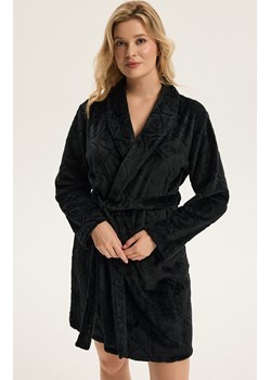 Esotiq ciepły szlafrok damski czarny Coco 43932-99X, Kolor czarny, Rozmiar L/XL, Esotiq ze sklepu Primodo w kategorii Szlafroki damskie - zdjęcie 187586262