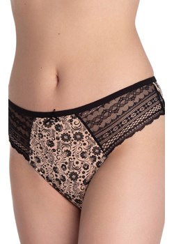 2-pak bawełniane figi damskie z kwiatowym wzorem L-1592BI, Kolor czarny-wzór, Rozmiar L, LAMA ze sklepu Primodo w kategorii Majtki damskie - zdjęcie 187586321