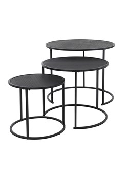 WellHome Stoliki (3 szt.) w kolorze czarnym ze sklepu Limango Polska w kategorii Stoliki kawowe - zdjęcie 187586670