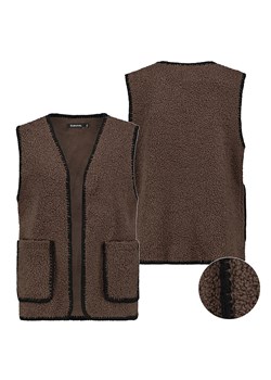 Sublevel Kamizelka pluszowa w kolorze ciemnobrązowym ze sklepu Limango Polska w kategorii Kamizelki damskie - zdjęcie 187586694