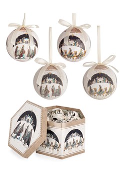 Bizzotto Bombki (14 szt.) &quot;Bliss&quot; w kolorze biało-beżowym - Ø 7,5 cm ze sklepu Limango Polska w kategorii Dekoracje bożonarodzeniowe - zdjęcie 187586802