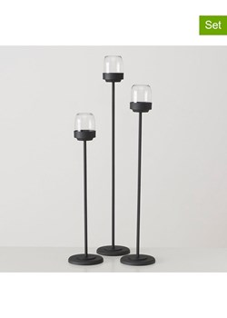 Boltze Świeczniki (3 szt.) &quot;Senza&quot; w kolorze czarnym ze sklepu Limango Polska w kategorii Świeczniki - zdjęcie 187586843