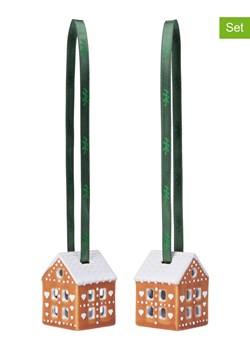 Rosendahl Zawieszki dekoracyjne (2 szt.) w kolorze jasnobrązowym - wys. 5 cm ze sklepu Limango Polska w kategorii Dekoracje bożonarodzeniowe - zdjęcie 187586904