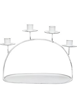 POSIWIO Świecznik w kolorze białym - 29 x 22 x 14 cm ze sklepu Limango Polska w kategorii Świeczniki - zdjęcie 187586973