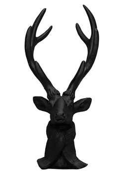 POSIWIO Figurka dekoracyjna &quot;Deer&apos;s Head&quot; w kolorze czarnym - 13 x 29 x 14 cm ze sklepu Limango Polska w kategorii Dekoracje - zdjęcie 187586980