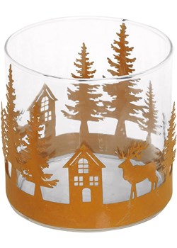 POSIWIO Świecznik w kolorze jasnobrązowym - wys. 15 x Ø 15 cm ze sklepu Limango Polska w kategorii Świeczniki - zdjęcie 187586990