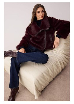 trendyol Kurtka pluszowa w kolorze bordowym ze sklepu Limango Polska w kategorii Kurtki damskie - zdjęcie 187587014