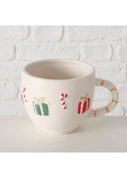 Boltze Kubek jumbo &quot;Bailey&quot; w kolorze biało-czerwono-miętowym - 400 ml ze sklepu Limango Polska w kategorii Naczynia - zdjęcie 187587132