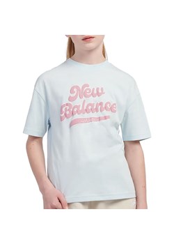 Koszulka dziecięca New Balance LAKG0192FRL - niebieska ze sklepu streetstyle24.pl w kategorii Bluzki dziewczęce - zdjęcie 187587424