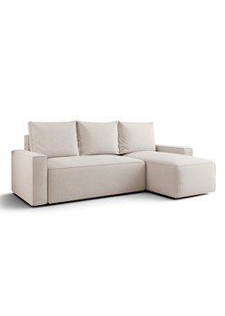 Kremowy rozkładany narożnik z funkcją spania W6-R28 ze sklepu Edinos.pl w kategorii Narożniki - zdjęcie 187587530