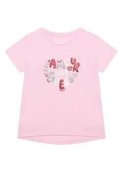Guess T-Shirt K6RI02 K6YW4 Różowy Relaxed Fit ze sklepu MODIVO w kategorii Bluzki dziewczęce - zdjęcie 187588684