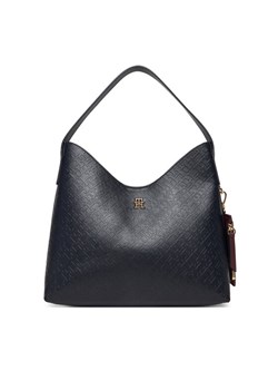 Tommy Hilfiger Torebka Th Icon Shoulder Bag Mono AW0AW18141 Granatowy ze sklepu MODIVO w kategorii Torebki damskie - zdjęcie 187588694