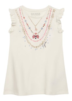 Guess Sukienka codzienna K6RK02 KA6W4 Écru Regular Fit ze sklepu MODIVO w kategorii Sukienki dziewczęce - zdjęcie 187588704