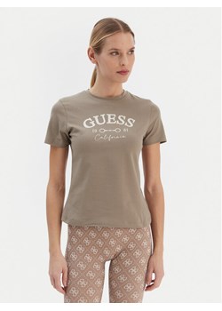 Guess T-Shirt V6RI02 J1314 Beżowy Regular Fit ze sklepu MODIVO w kategorii Bluzki damskie - zdjęcie 187588724