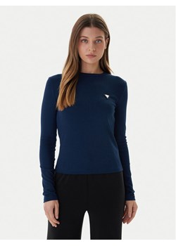 Guess Bluzka V6RI00 KD741 Granatowy Slim Fit ze sklepu MODIVO w kategorii Bluzki damskie - zdjęcie 187588734
