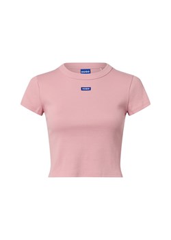 HUGO BLUE Koszulka damska - Baby Tee_B Kobiety Bawełna brudny róż jednolity ze sklepu vangraaf w kategorii Bluzki damskie - zdjęcie 187589141