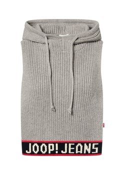 Joop Jeans Damska dzianinowa kamizelka z kapturem z wełny dziewiczej - Krota Kobiety Bawełna szary wzorzysty ze sklepu vangraaf w kategorii Kamizelki damskie - zdjęcie 187589142