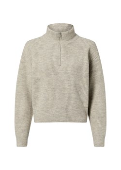 Msch Copenhagen Damski sweter z dzianiny z wełną i alpaką - MSCHMeilani Gytta Kobiety Sztuczne włókno jasny szary marmurkowy ze sklepu vangraaf w kategorii Swetry damskie - zdjęcie 187589151