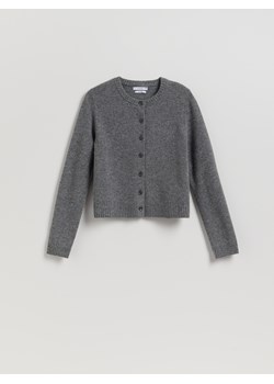 Reserved - Wełniany kardigan - szary ze sklepu Reserved w kategorii Swetry damskie - zdjęcie 187589250