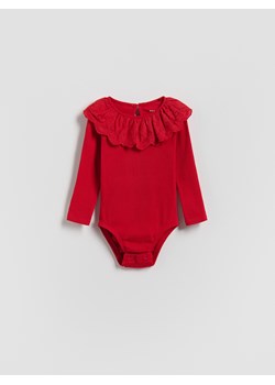 Reserved - Body z kołnierzykiem - czerwony ze sklepu Reserved w kategorii Body niemowlęce - zdjęcie 187589854