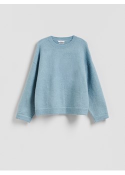 Reserved - Sweter z wełną i moherem - niebieski ze sklepu Reserved w kategorii Swetry damskie - zdjęcie 187589863