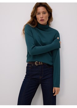 Reserved - Golf z wiskozą - morski ze sklepu Reserved w kategorii Swetry damskie - zdjęcie 187589894