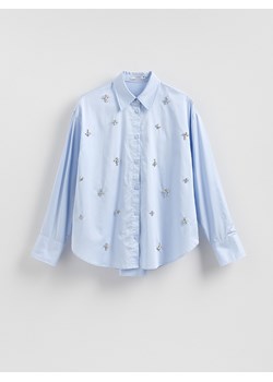 Reserved - Koszula z błyszczącymi aplikacjami - jasnoniebieski ze sklepu Reserved w kategorii Koszule damskie - zdjęcie 187590040