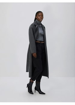 Reserved - Jeansy paperbag z paskiem - czarny ze sklepu Reserved w kategorii Jeansy damskie - zdjęcie 187590080