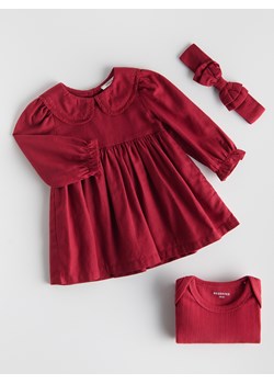 Reserved - Sukienka z opaską - czerwony ze sklepu Reserved w kategorii Komplety niemowlęce - zdjęcie 187590214