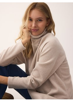 Reserved - Długa bluza z golfem - beżowy ze sklepu Reserved w kategorii Bluzy damskie - zdjęcie 187590402