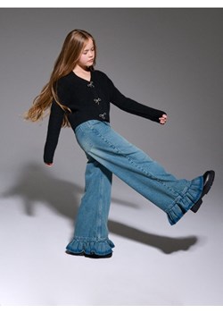 Sinsay - Jeansy wide leg z efektem sprania - Inny ze sklepu Sinsay w kategorii Spodnie dziewczęce - zdjęcie 187590724