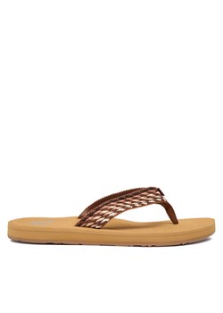 Japonki Roxy ARJL101113 Brązowy ze sklepu eobuwie.pl w kategorii Klapki damskie - zdjęcie 187590853