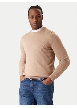 Gant Sweter 8030561 Beżowy Regular Fit ze sklepu MODIVO w kategorii Swetry męskie - zdjęcie 187591664