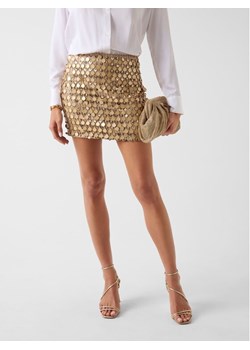 Guess Spódnica 180021 Złoty Classic Fit ze sklepu MODIVO w kategorii Spódnice - zdjęcie 187591670