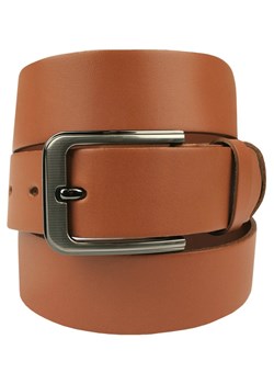 Klasyczny, Skórzany Pasek Męski - Victorio - Karmelowy PSVCTOarucce07jasbraz ze sklepu JegoSzafa.pl w kategorii Paski męskie - zdjęcie 187592304
