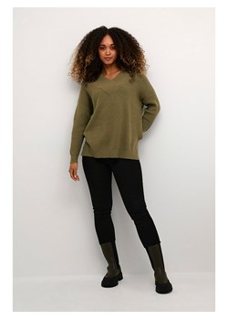 CULTURE Sweter w kolorze khaki ze sklepu Limango Polska w kategorii Swetry damskie - zdjęcie 187593740