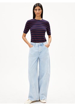 ARMEDANGELS Koszulka damska - Jaanisara Kobiety Bawełna granatowy w paski ze sklepu vangraaf w kategorii Bluzki damskie - zdjęcie 187594224