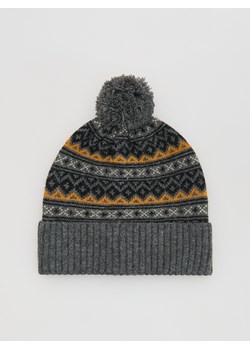 Reserved - Czapka z pomponem - ciemnoszary ze sklepu Reserved w kategorii Czapki zimowe męskie - zdjęcie 187594244