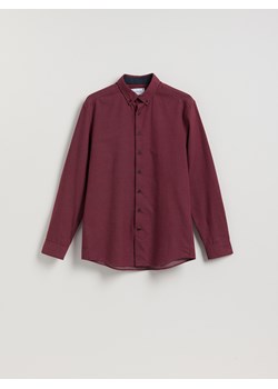 Reserved - Bawełniana koszula regular fit - bordowy ze sklepu Reserved w kategorii Koszule męskie - zdjęcie 187594284