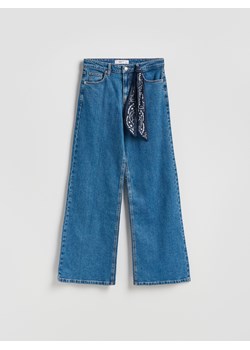 Reserved - Jeansy wide leg z bandaną - niebieski ze sklepu Reserved w kategorii Jeansy damskie - zdjęcie 187594323