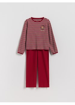 Reserved - Dwuczęściowa piżama z haftem - czerwony ze sklepu Reserved w kategorii Piżamy dziecięce - zdjęcie 187594402